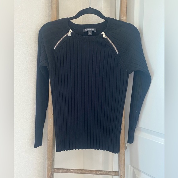 NWOT - I.N.C Petite Zip-Detail Ribbed Sweater - Size Large - Picture 2 of 4